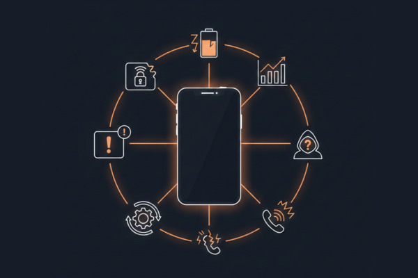 Warning signs of a hacked phone: battery drain, data spikes, and suspicious apps